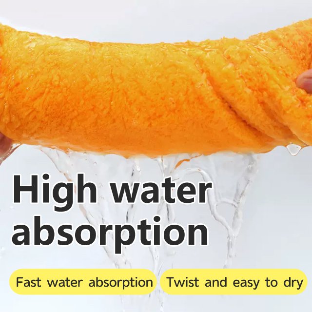 Coral velvet bow dry hair cap