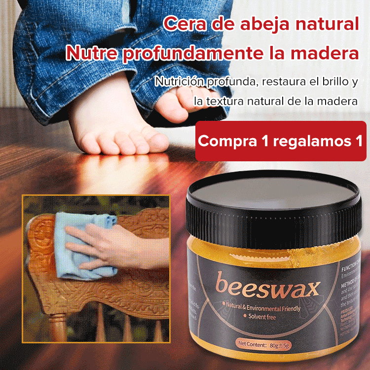 Cera de abeja para pulir muebles y pisos de madera