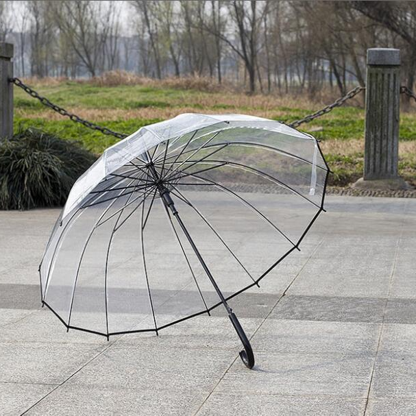 透明アンブレラ環境にやさしい厚手の自動傘 透明な傘 透明な傘 スチューデント・ストリート・アンブレラ