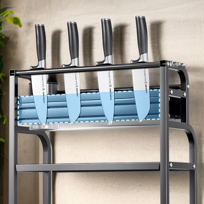 多機能高さゾーニングオーガナイザー マルチシェルフキッチンスパイスシェルフ キッチン用品 カウンター スパイス オーガナイザー ナイフホルダー 箸 オーガナイザー