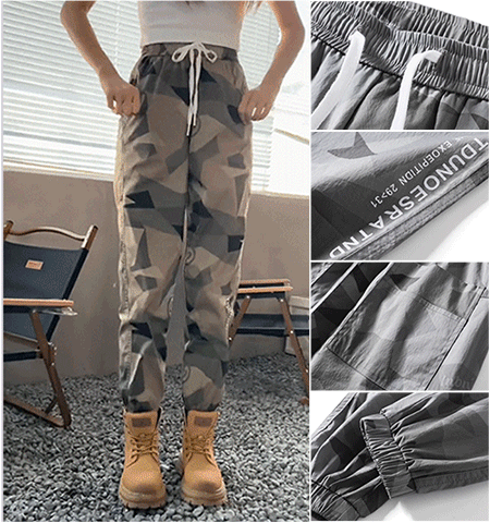 迷彩速乾接触冷感ジョガーパンツ【男女兼用】
