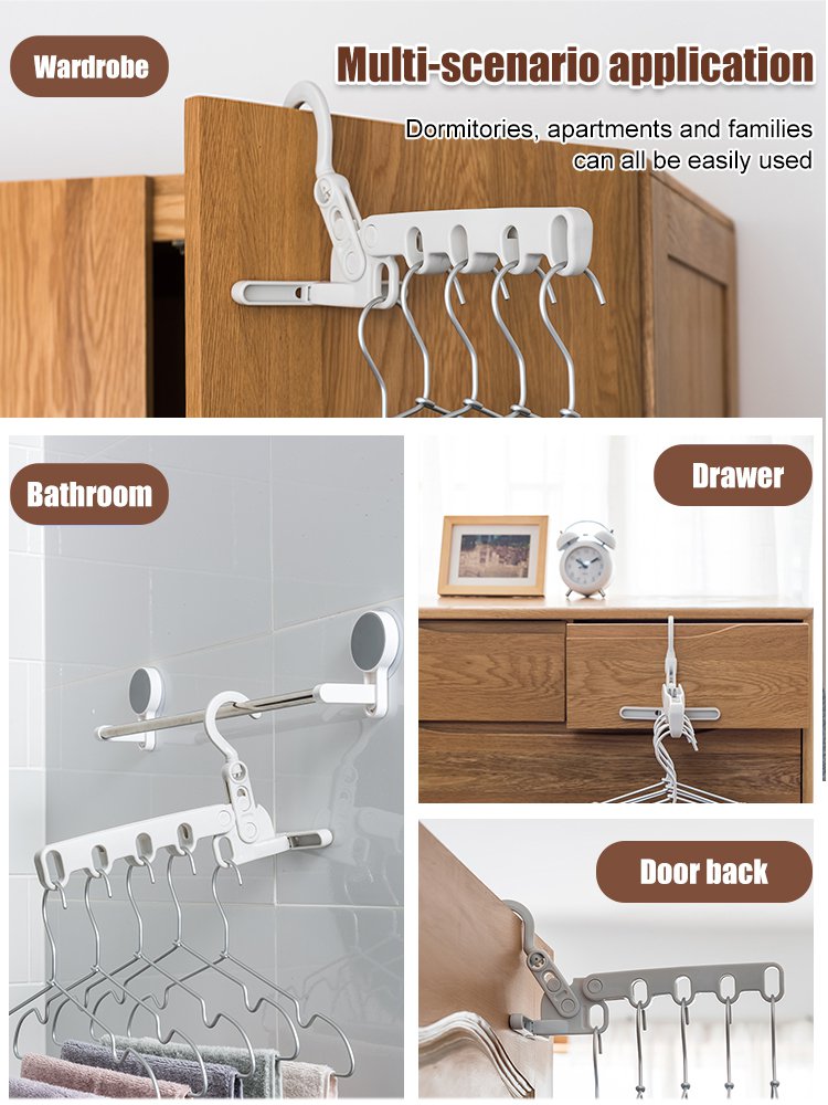 Portable foldable clothes hanger