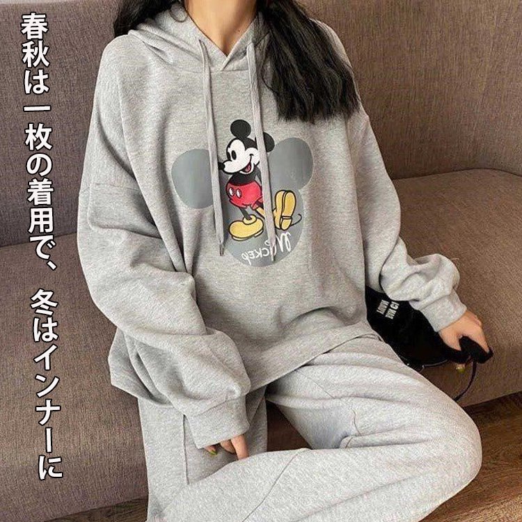 レディースかわいいスウェット上下セット