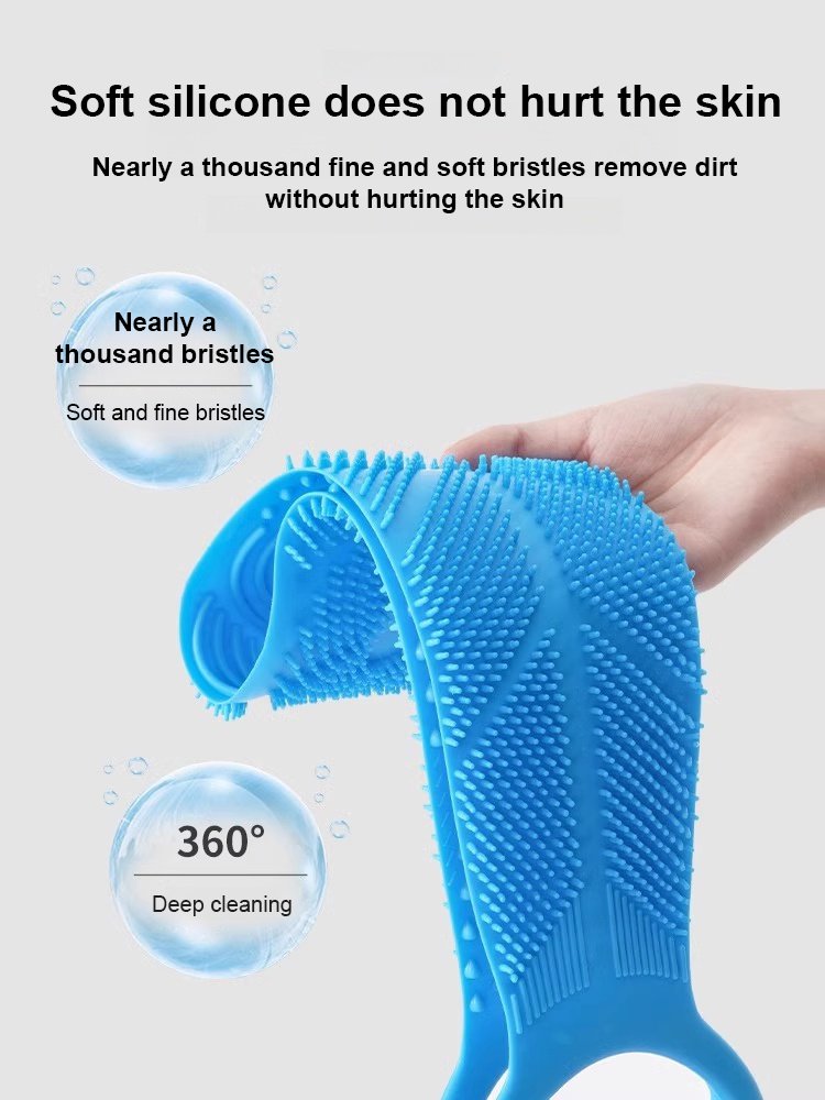 Silicone double-sided body scrubber