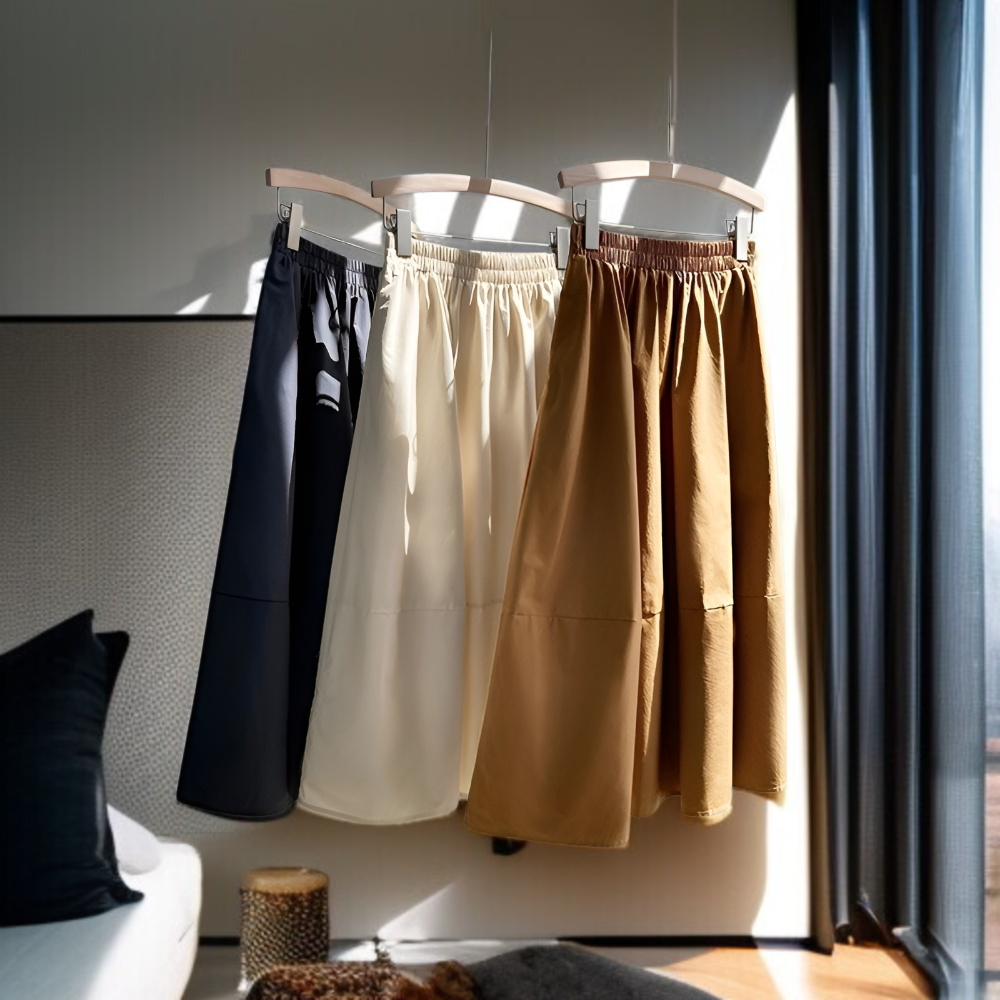 우산치마 스타일 여성 왕스커트 전신샷