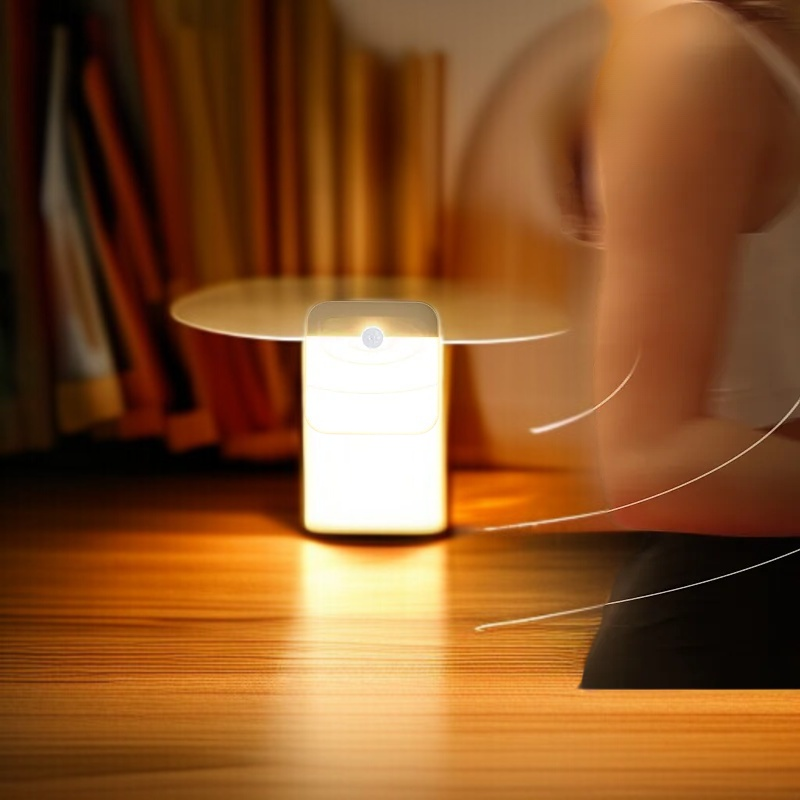 무선 에너지절약 스퀘어 무드등 침실 설치 모습