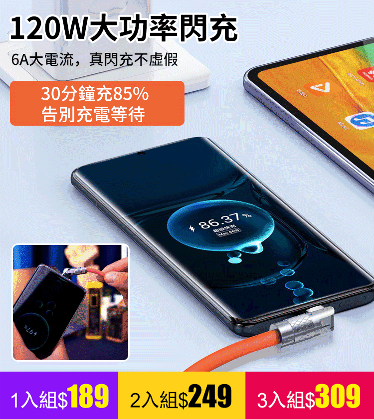 【可180°旋轉 10年用不壞】180°可旋轉快充數據線