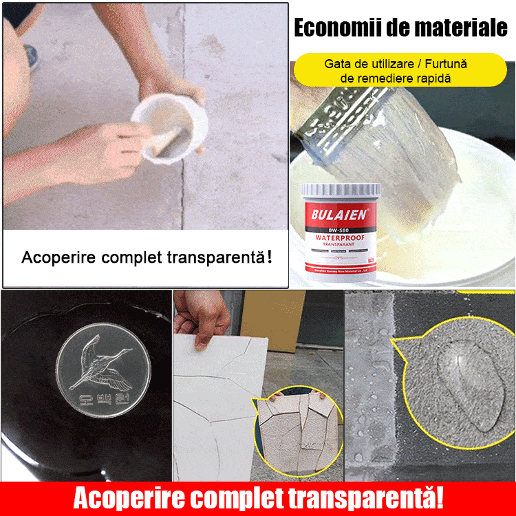 Adeziv transparent pentru impermeabilizare