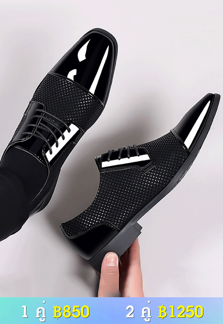 (ไซส์ใหญ่ เบอร์ 39-47) รองเท้าหนังสไตล์อังกฤษ  แบบทางการสำหรับนักธุรกิจ รุ่นใหม่