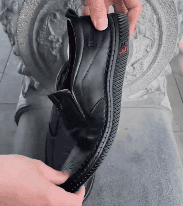 slip-on business causal leather shoes