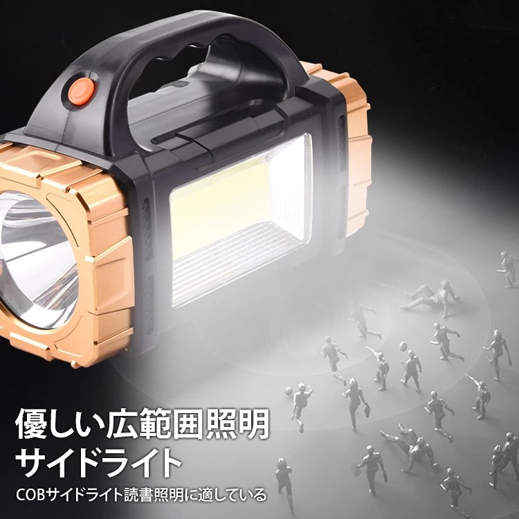 多機能ソーラー充電式ハンディライト