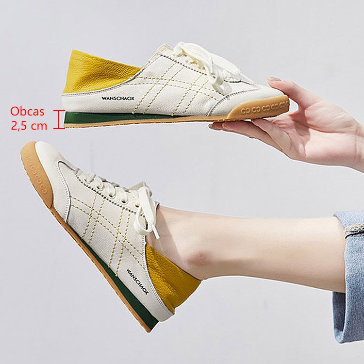 Dwufunkcyjne białe skórzane buty