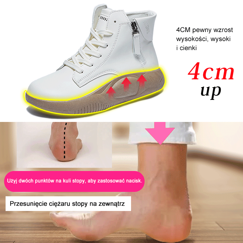 Modne botki damskie z grubą podeszwą na zamek błyskawiczny