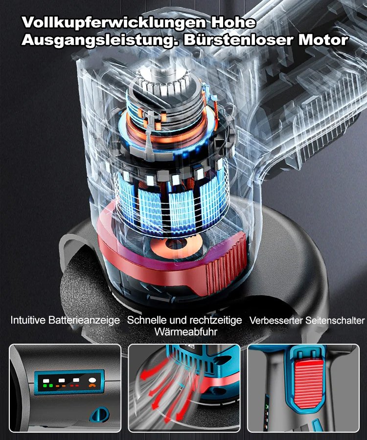 Bürstenloser Mini-Winkelschleifer 
