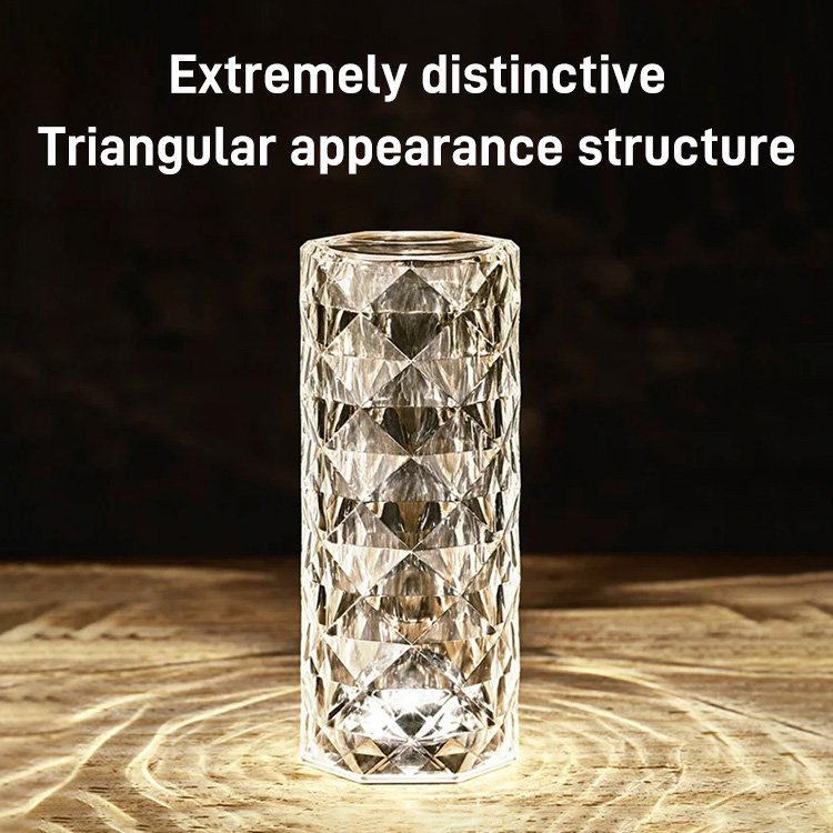 Romantic rose crystal diamond table lamp