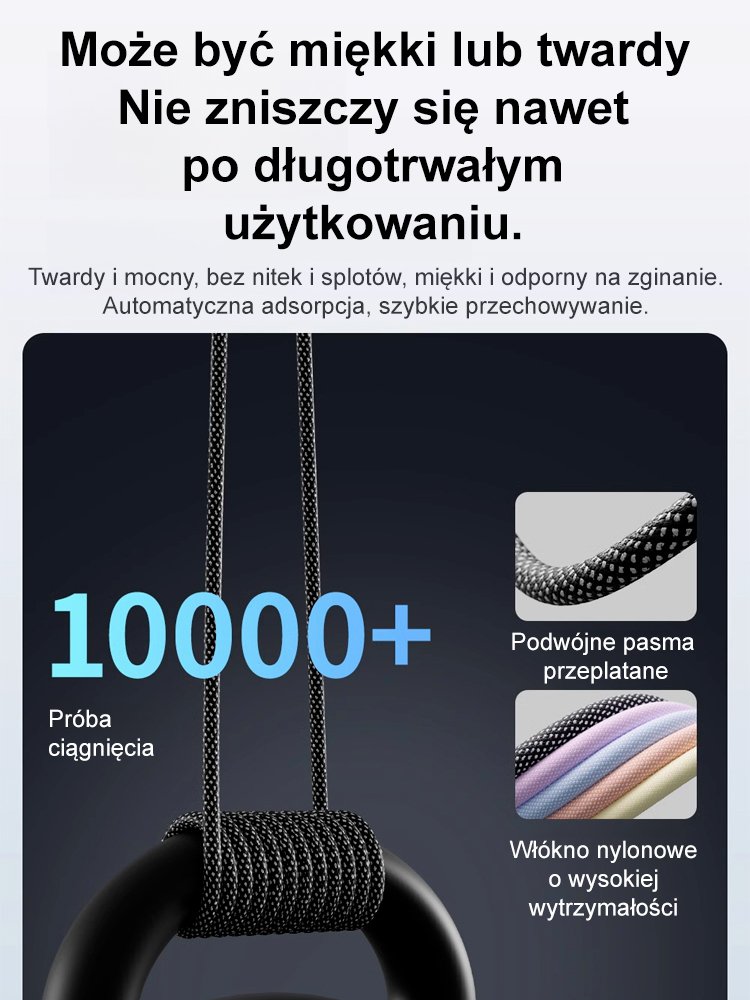 Technologia czarna] Kabel do szybkiego ładowania danych z absorberem magnetycznym