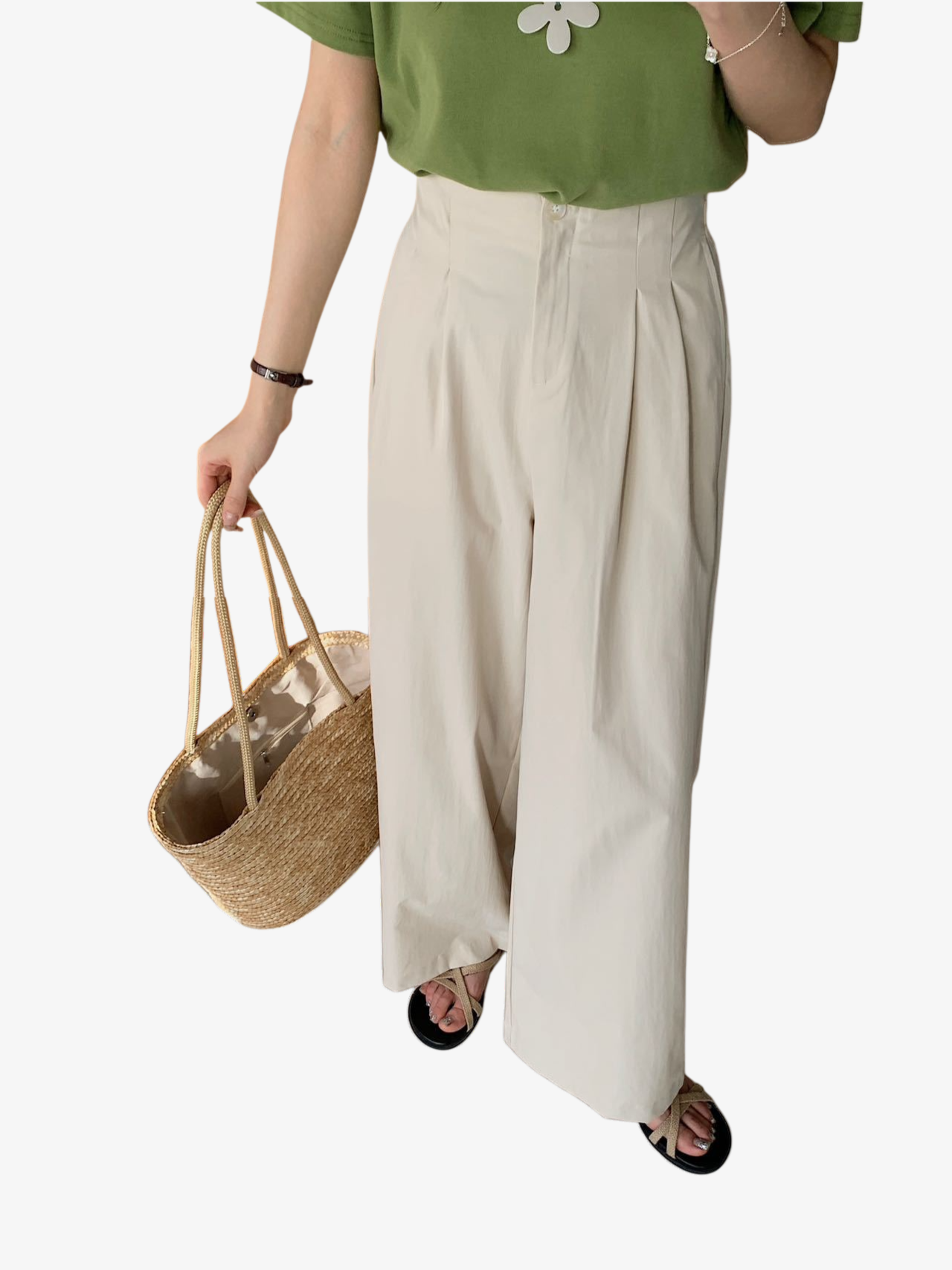 여성 통근 처짐 와이드 팬츠 정장바지 여 슬림 캐주얼 일자 팬츠 와이드 팬츠 여성 캐주얼 처짐 정장바지