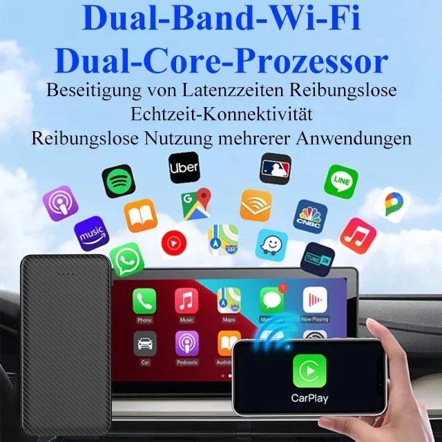 Drahtlose CarPlay-Auto-Box mit intelligenter Navigation