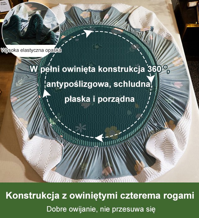 Nowe oddychające prześcieradło z gumką