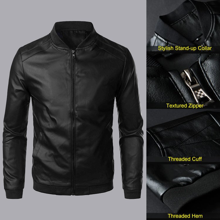 Stylish men's leather jacket