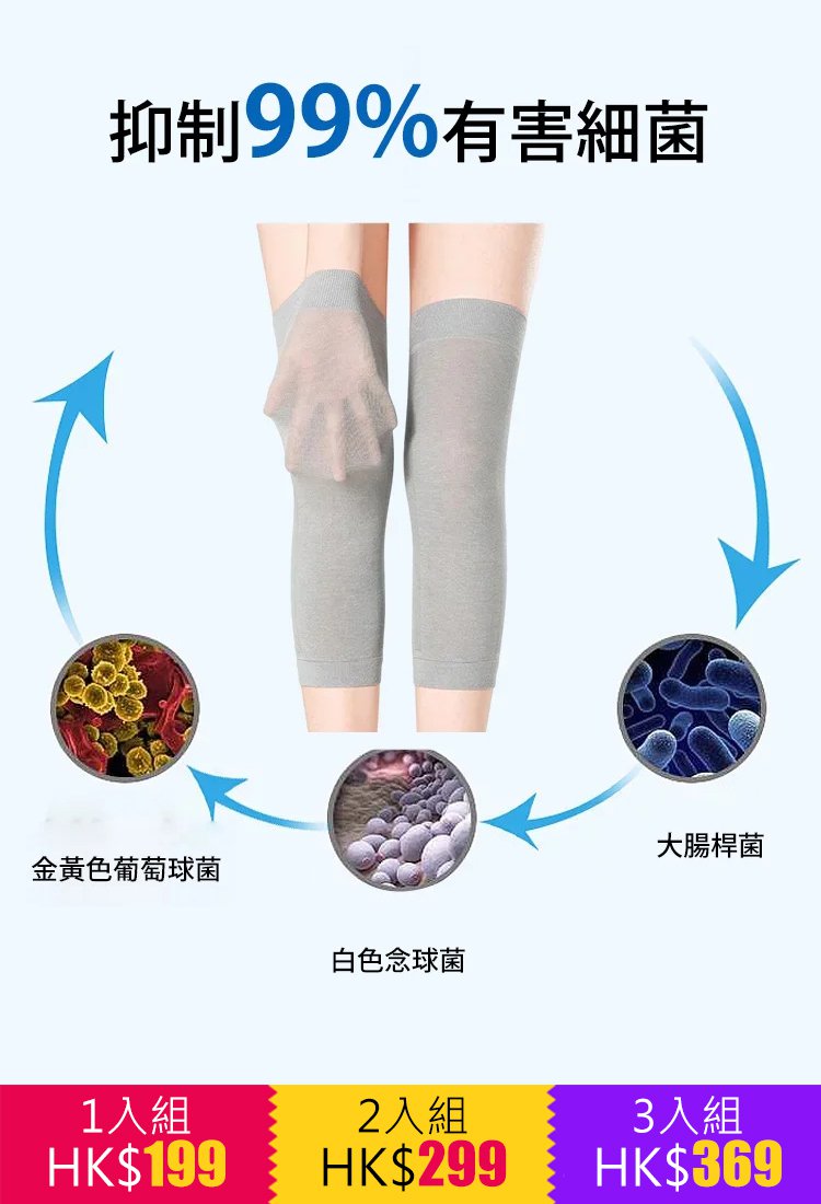 日本竹纖維高彈力隱形護膝