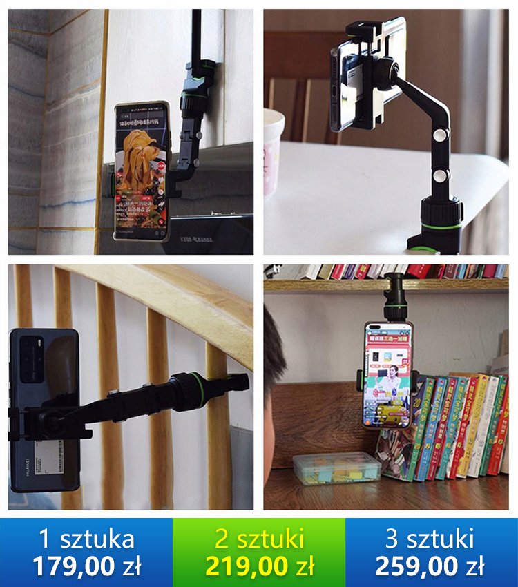 UCHWYT SAMOCHODOWY NA TELEFON WSTECZNE LUSTERKO