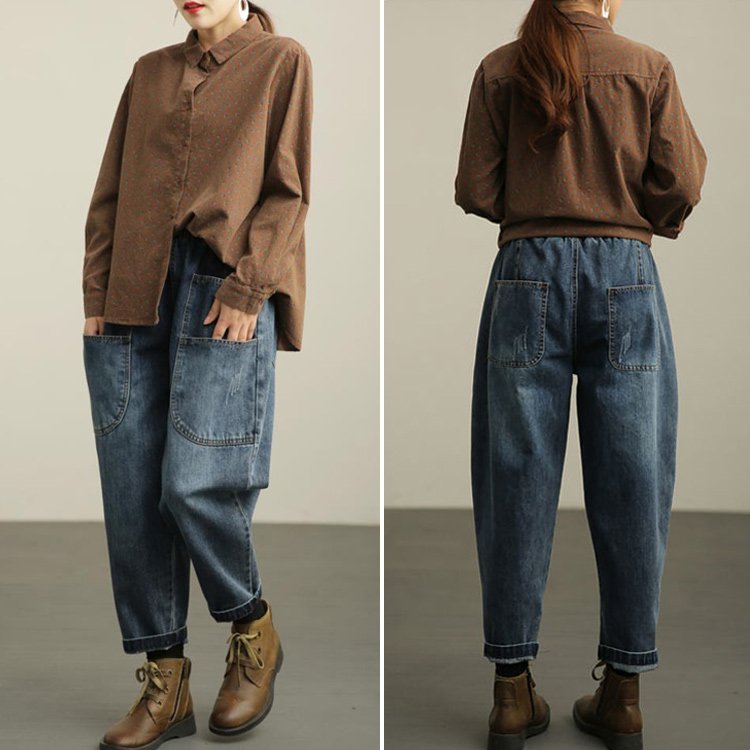 デニムサルエルパンツ