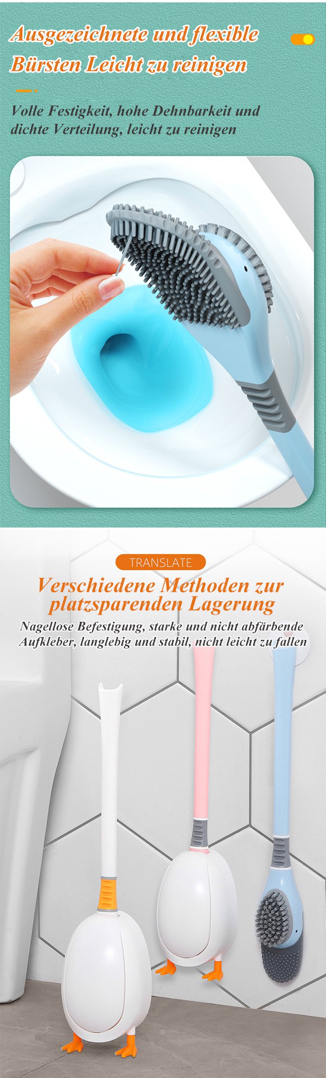 Einfache Reinigung mit X21122803Ja WC-Bürste