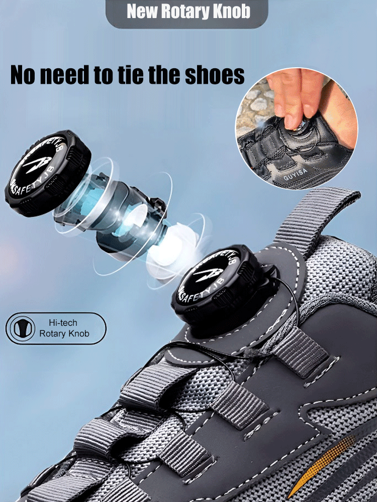 Knob anti-smash puncture-proof safety shoes