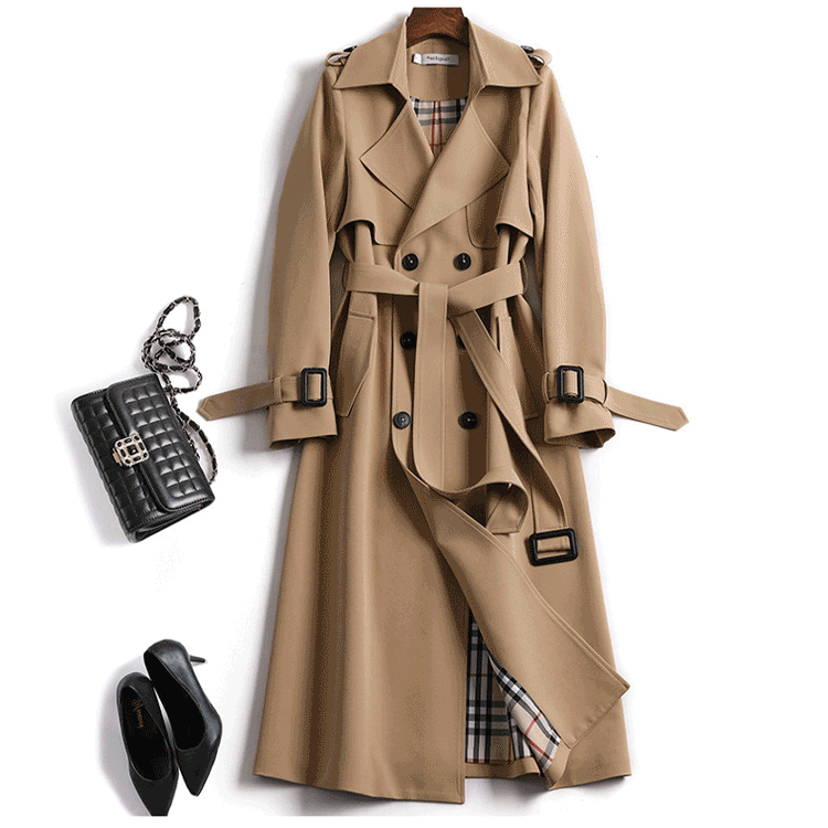 【レディーストレンチコート】秋冬だけでなく、春にも着れる。ほぼ一年を通じて着れる。