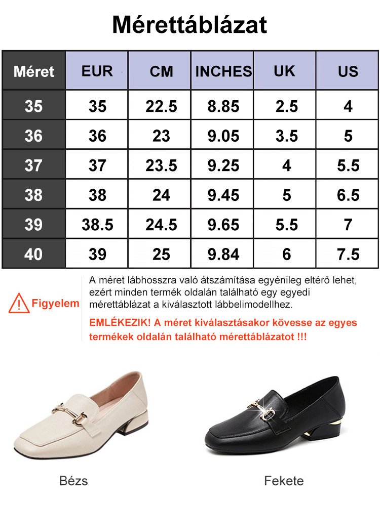 Puha bőr négyszögletes lábujjcipők