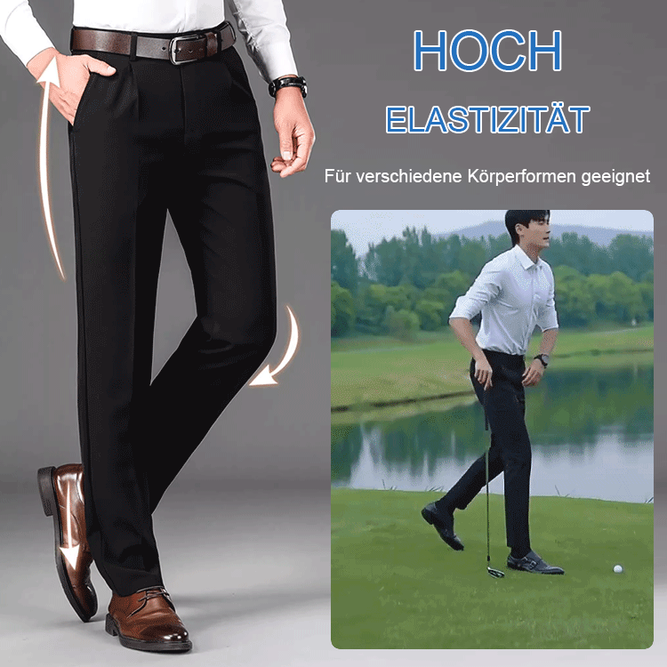 Bügelfreie Anzughose aus Vier-Wege-Stretch-Eisseide