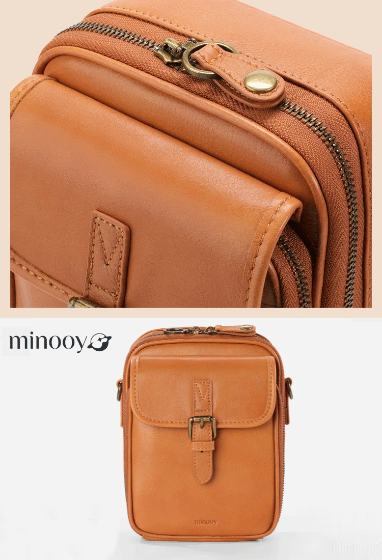 Retro doppelte Schicht große Kapazität Crossbody Tasche