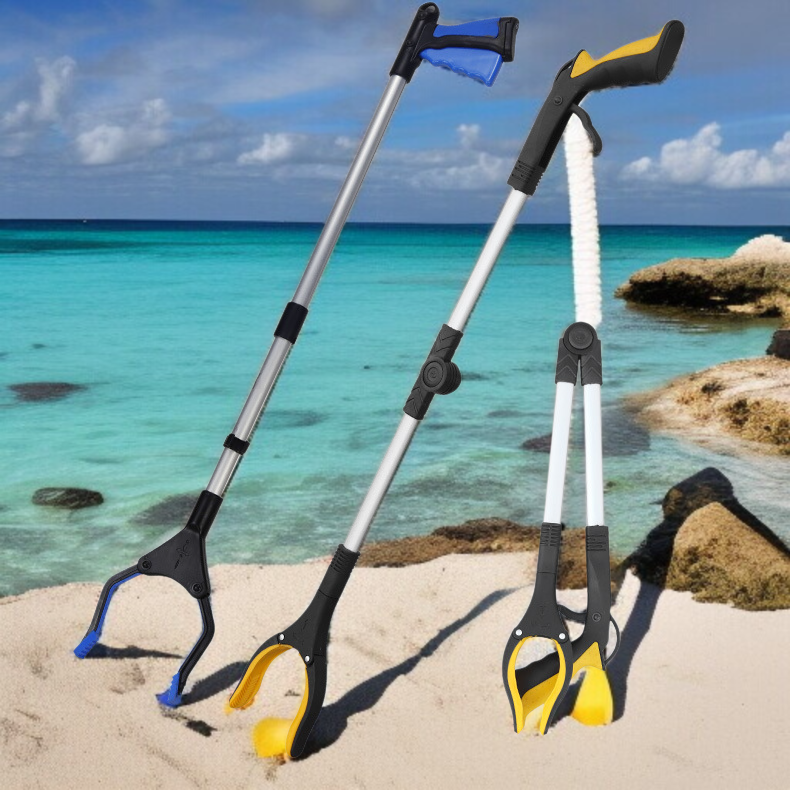 접이식 쓰레기집게 수납 전후 비교 이미지