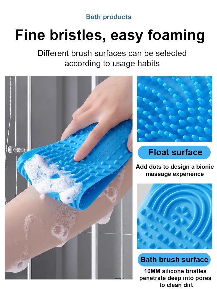 Silicone double-sided body scrubber