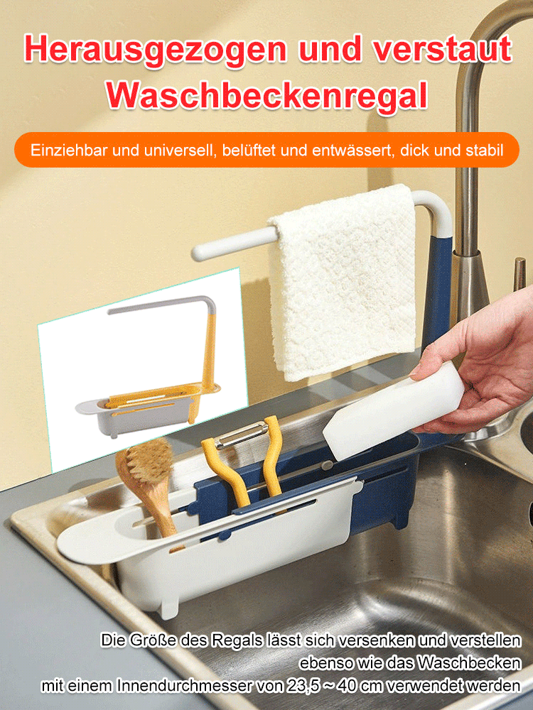 Teleskopregal für die Spüle