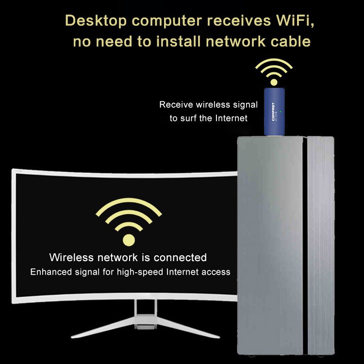 USB WiFi Bluetooth 2-in-1 adapter