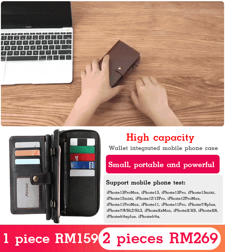 Creative iPhone Multifunctional Wallet Phone Leather Case