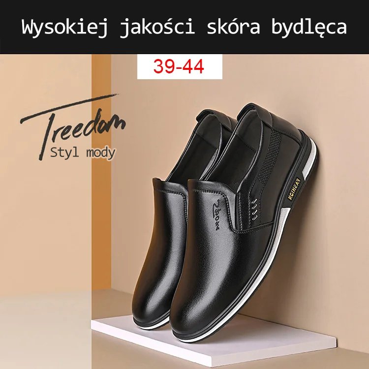 Brytyjskie skórzane buty slip-on