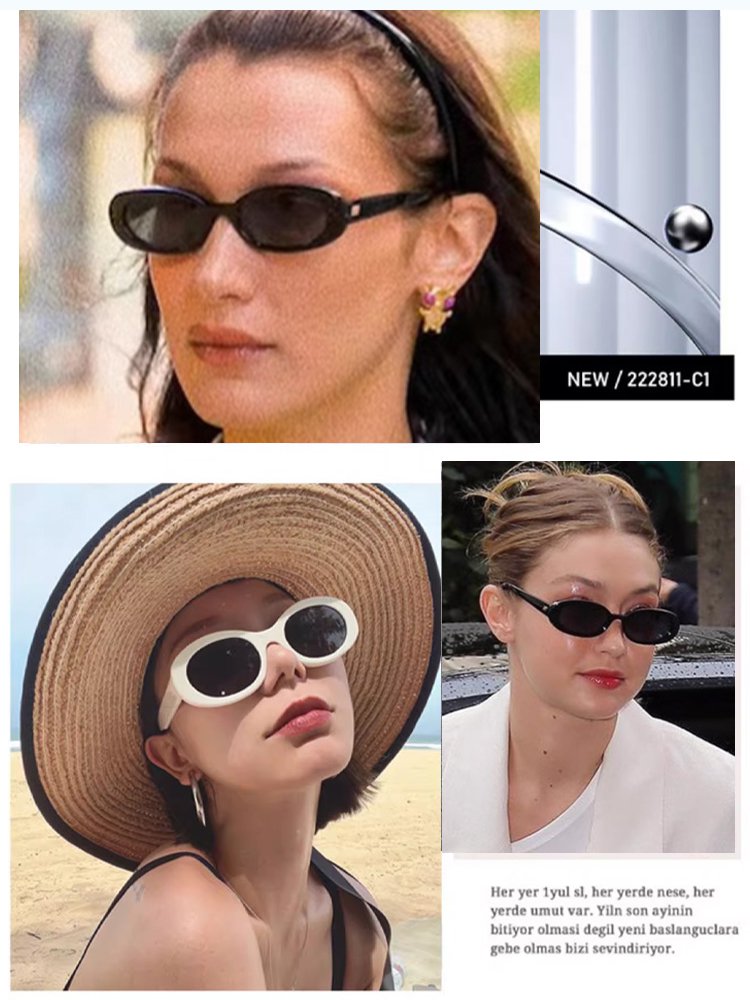 レディースフレンチ風レトロサングラス