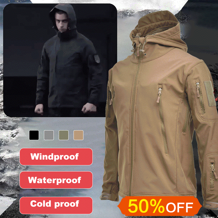 Men‘s Outdoor Waterproof Jacket Lightweight Softshell Raincoat