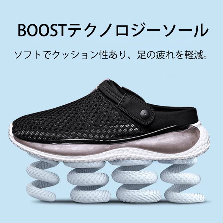 メンズメッシュアッパーサンダル　