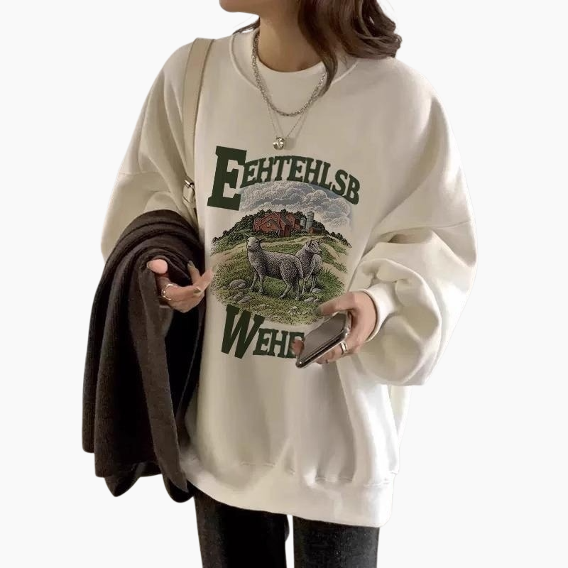 여자 라운드 맨투맨 가을옷 루즈핏 코트 얇은 후드