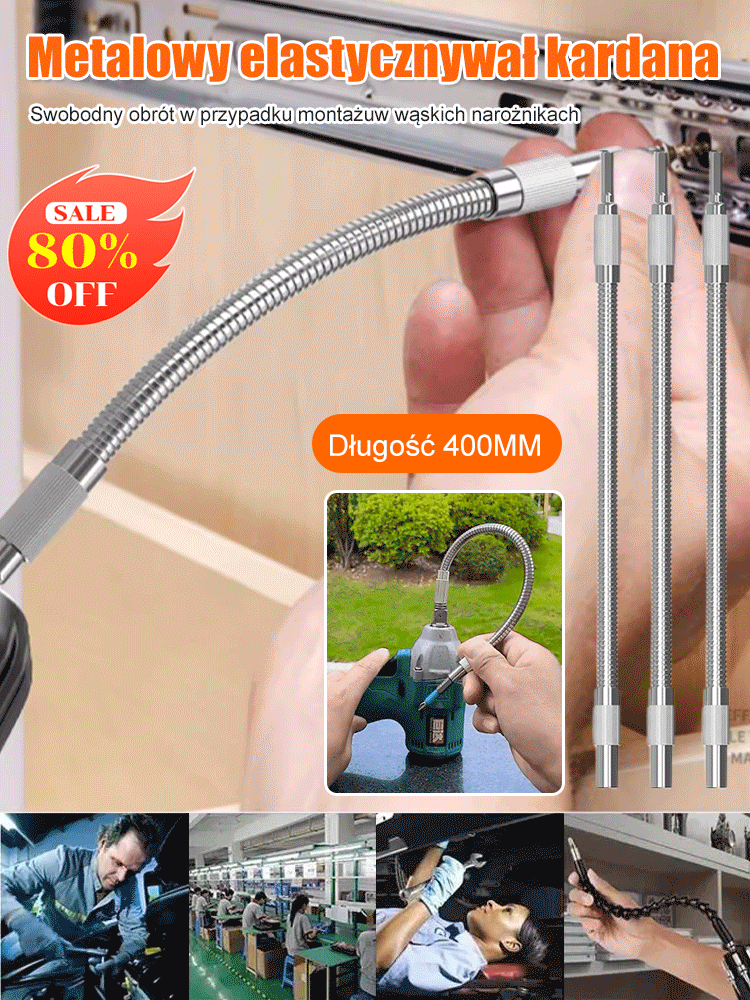 Elastyczny wkrętak z metalowym trzpieniem - przekierowanie