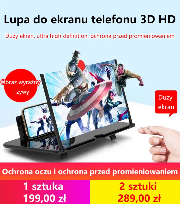 Lupa do ekranu telefonu 3D HD