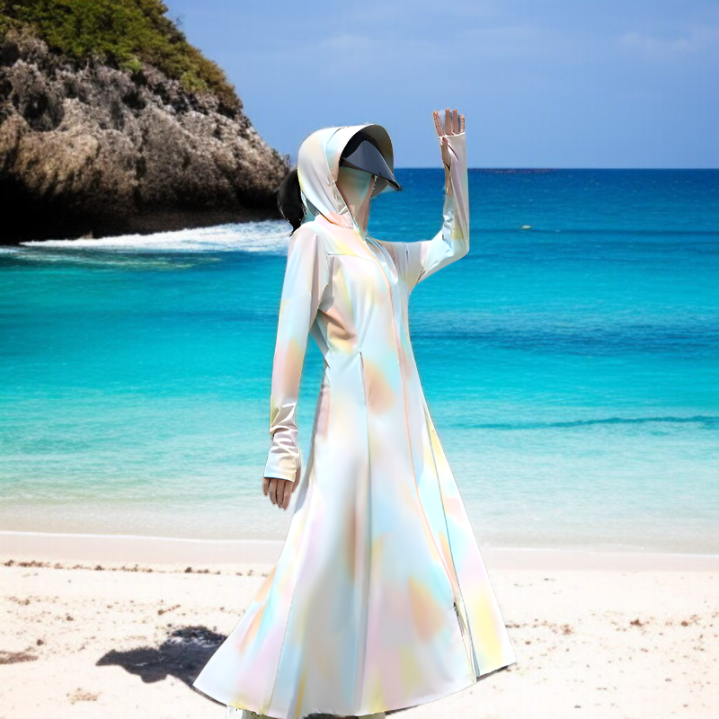 全身カバー日焼け止め服スーパーロングデザイン