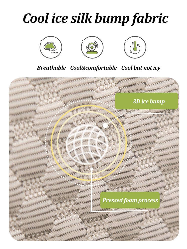 Cool feeling ice bumps cushion