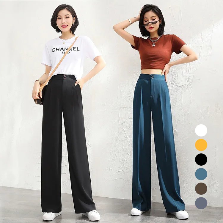 하이웨이스트 와이드 팬츠