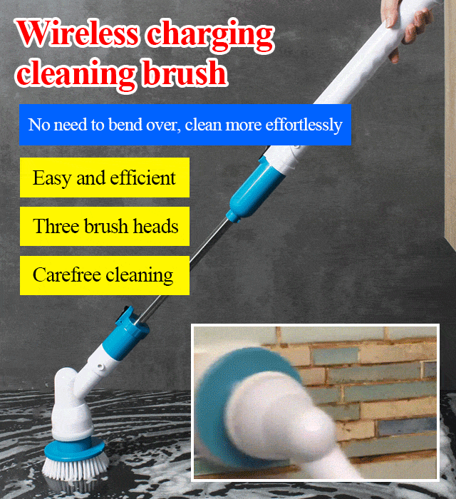Multiple brush heads electric cleaning brush