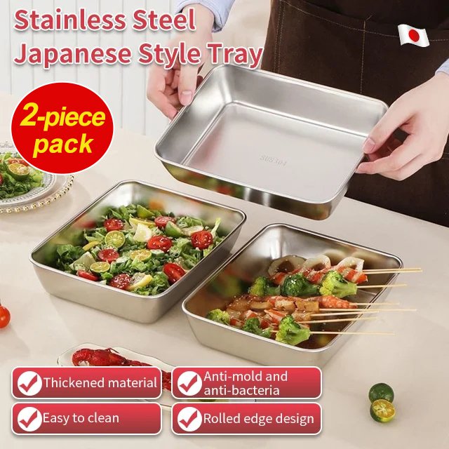Stainless steel square plate（With lid）